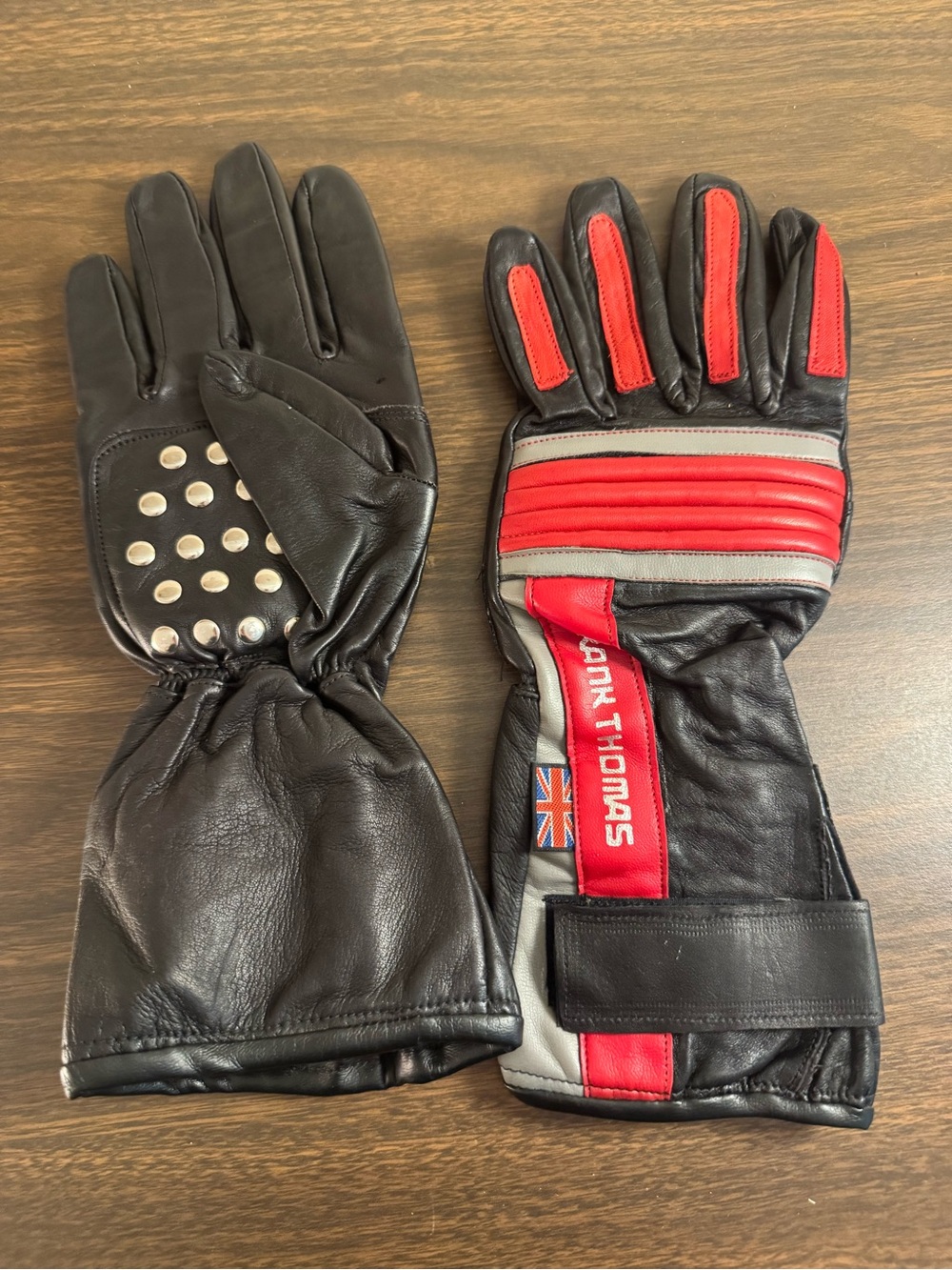 Vintage Frank Thomas Made in England Leather Motorcycle Gloves Men’s L Bike